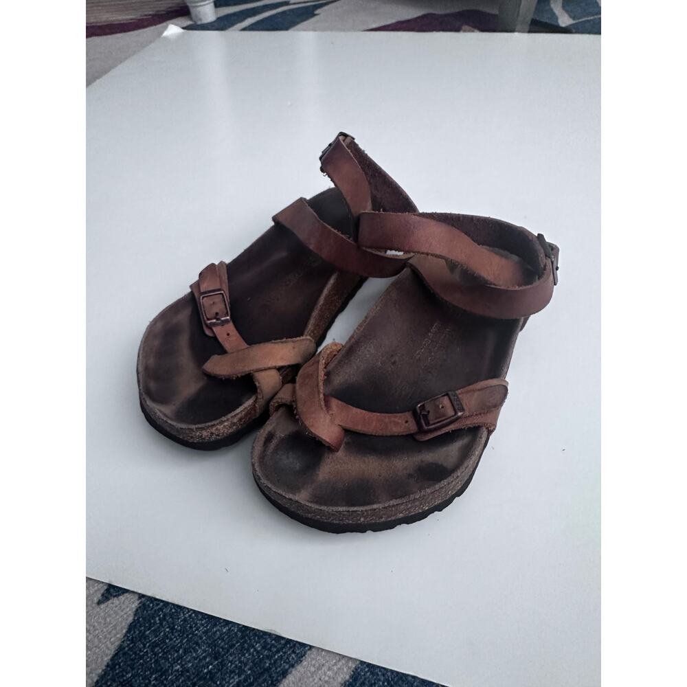 Birkenstock Yara Distressed Leather Sandal - Size 38 - Picture 2 of 8